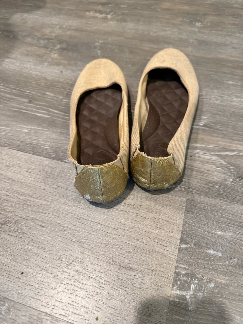 Reef Beige Canvas Ballet Flats with Brown Insole